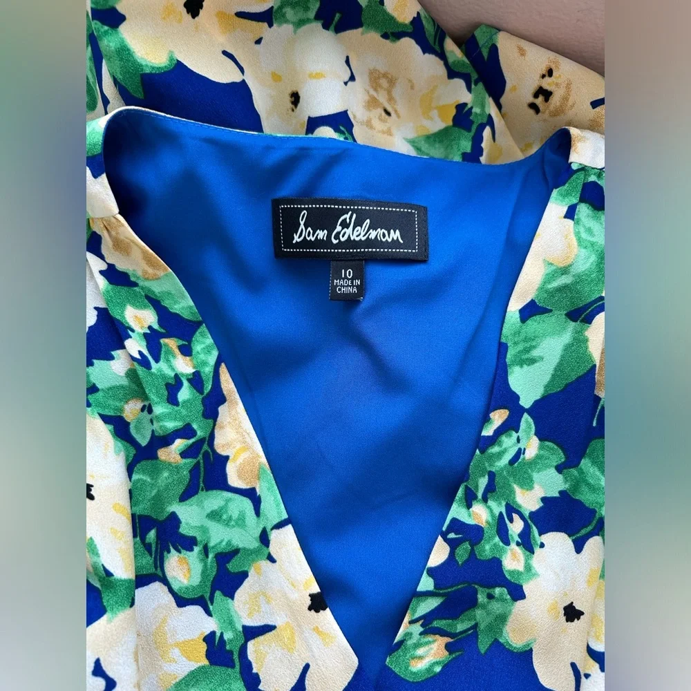 Sam Edelman Blue and Yellow Floral Dress - Picture 11 of 11